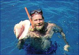 Conch Shelling on Yacht NIGHTWIND