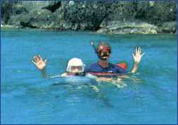 Snorkeling off Yacht NIGHTWIND